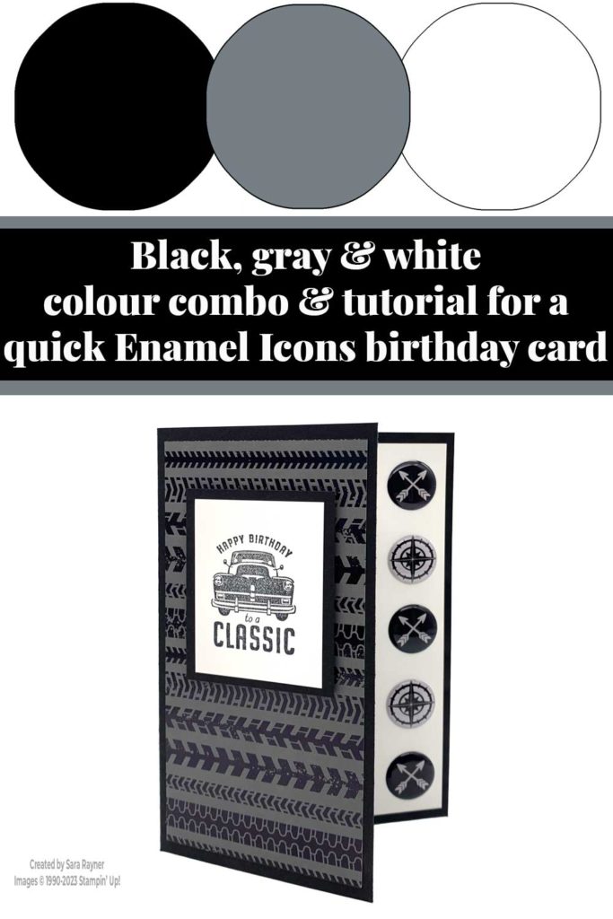 Quick Enamel Sticker Icons birthday card tutorial