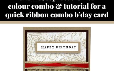 Tutorial for quick ribbon combo card