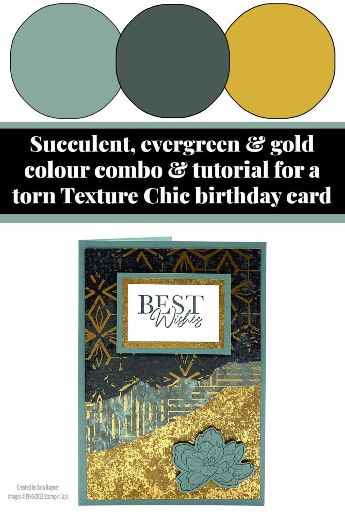 Torn Texture Chic birthday card tutorial