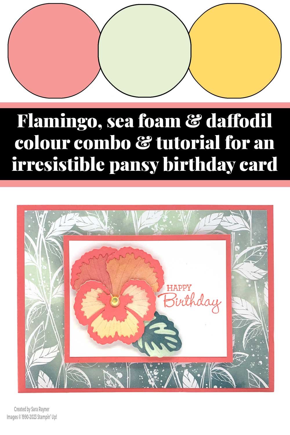 Tutorial for irresistible pansy birthday card - Sara's crafting and ...
