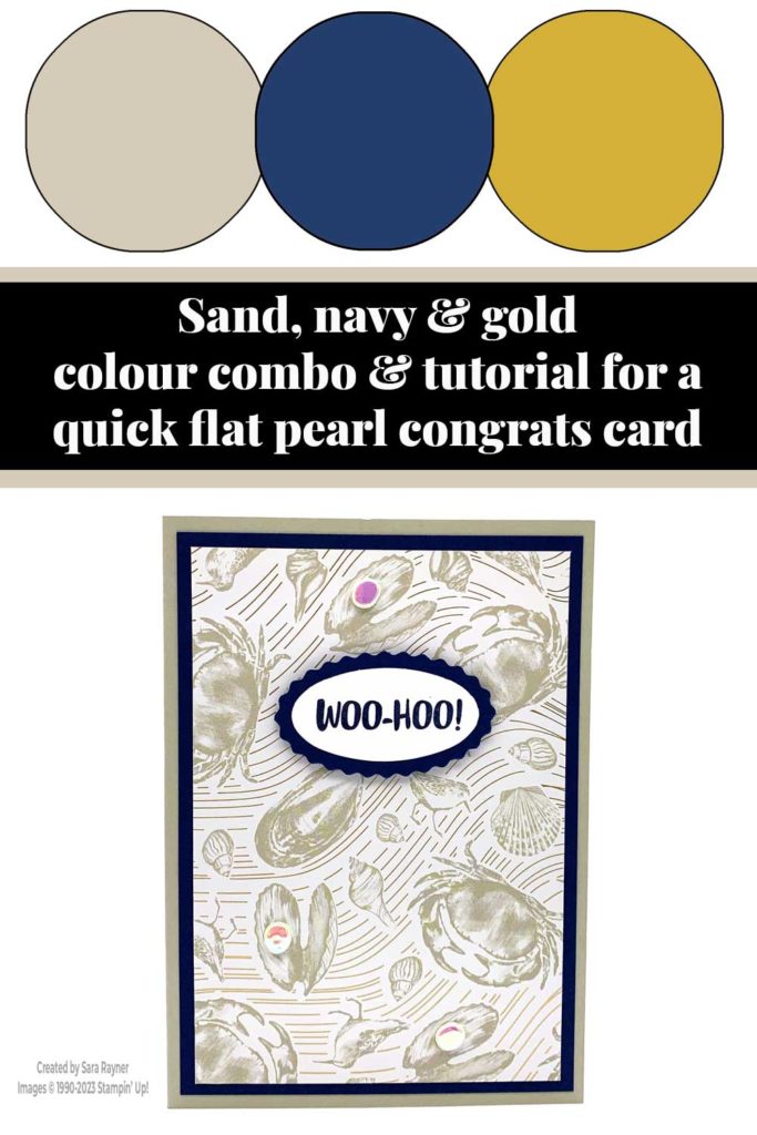 Quick flat pearl congrats card tutorial