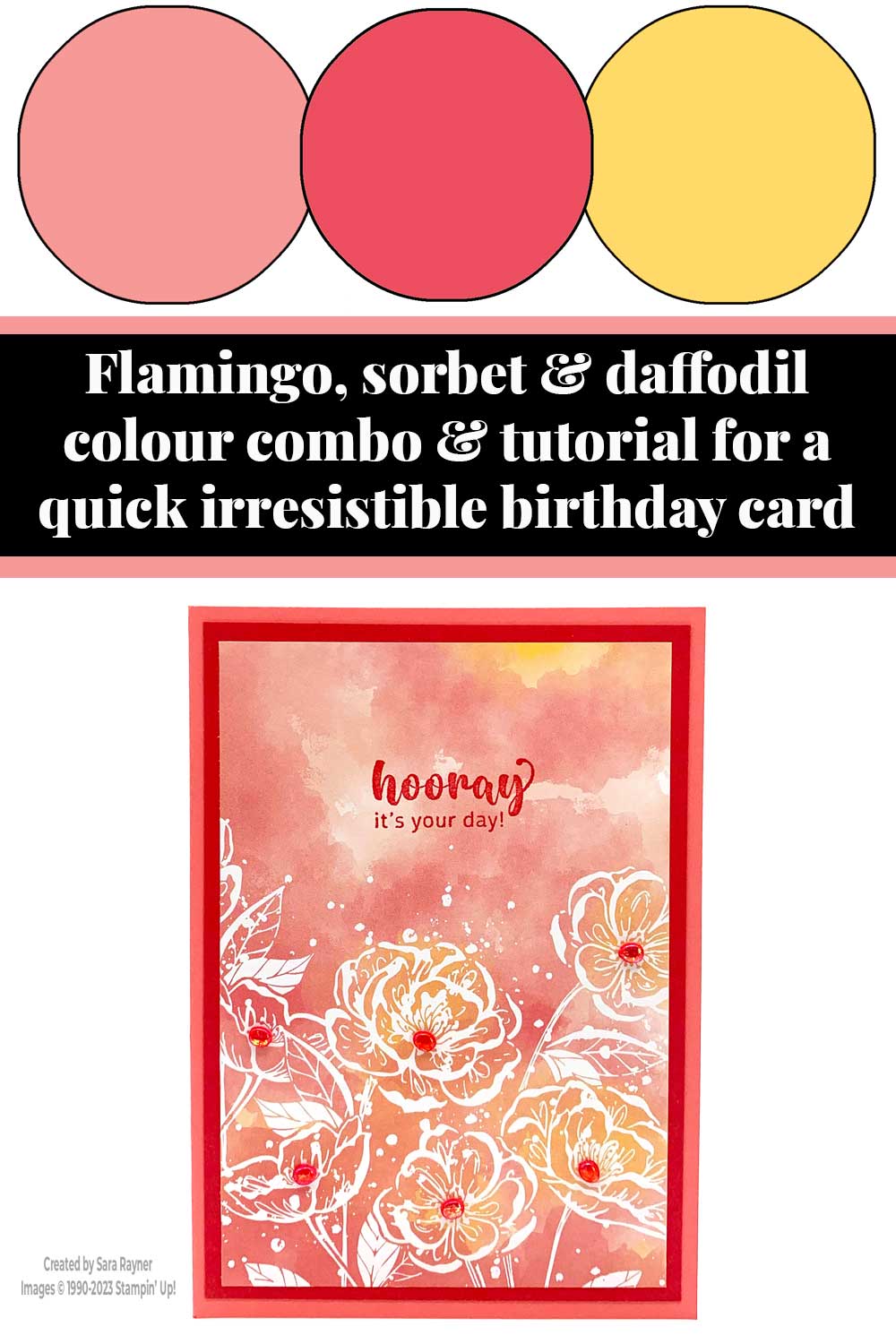 Tutorial for quick irresistible birthday card - Sara's crafting and ...