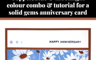 Tutorial for solid gems anniversary card
