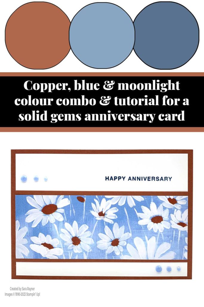 Solid gems anniversary card tutorial