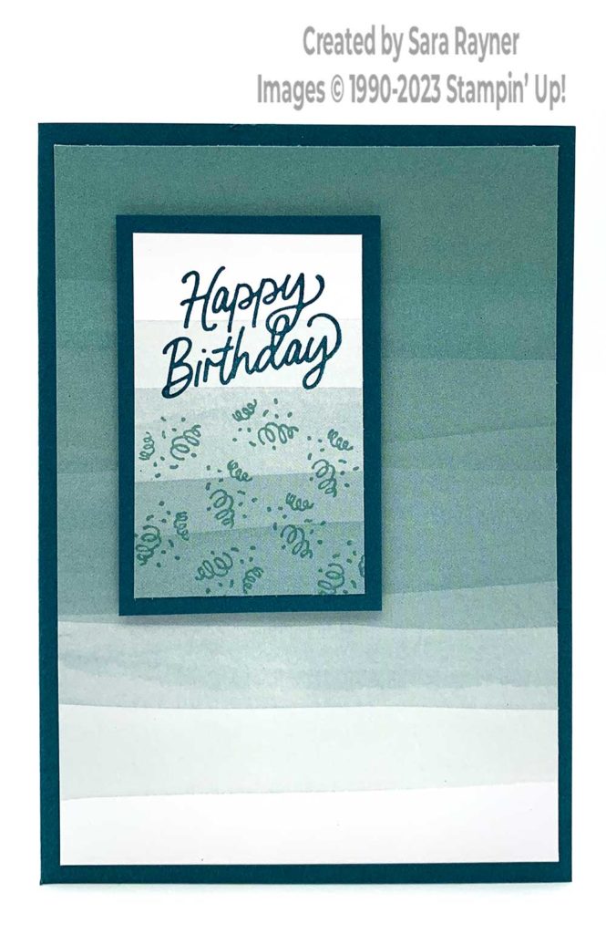 Bright flipped ombre card