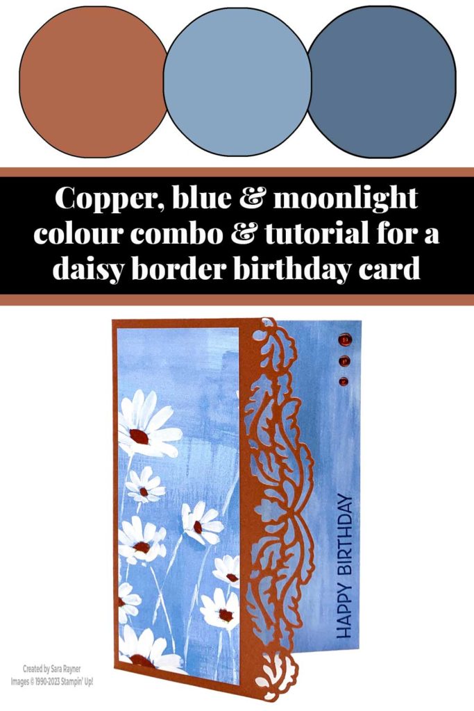Daisy border birthday card tutorial
