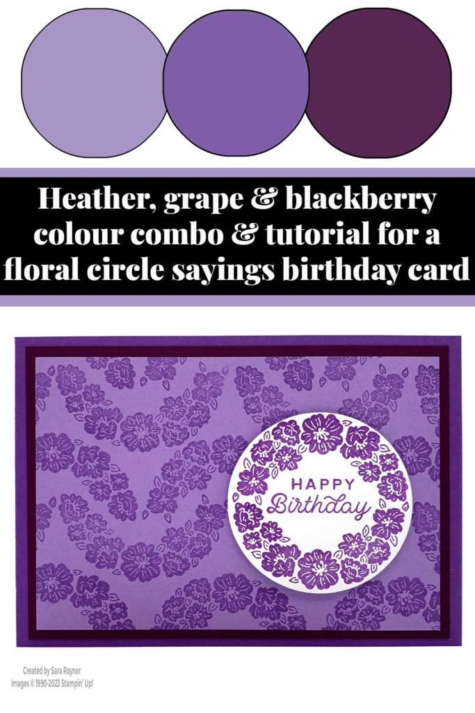 Floral circle sayings birthday card tutorial
