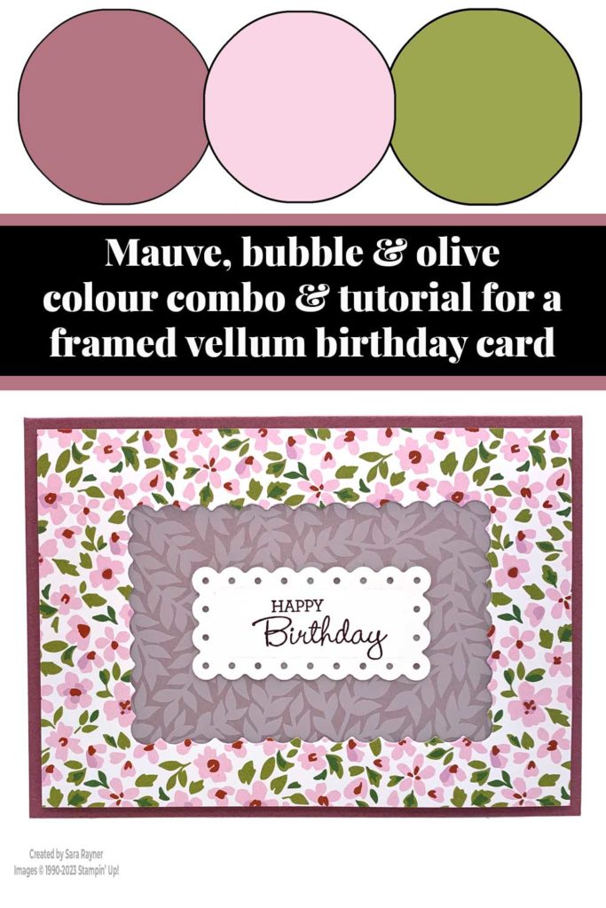Framed vellum birthday card tutorial