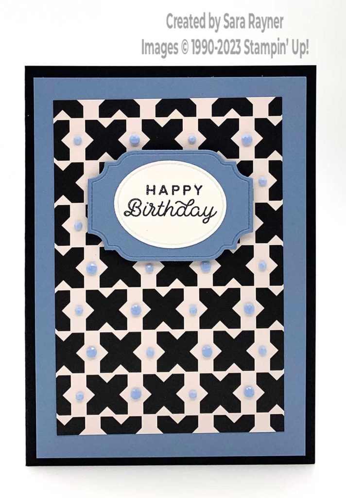 Tutorial for pattern gems birthday card - Sara's crafting and stamping ...