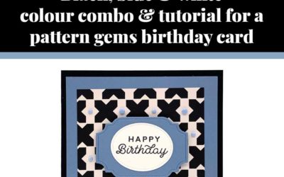 Tutorial for pattern gems birthday card