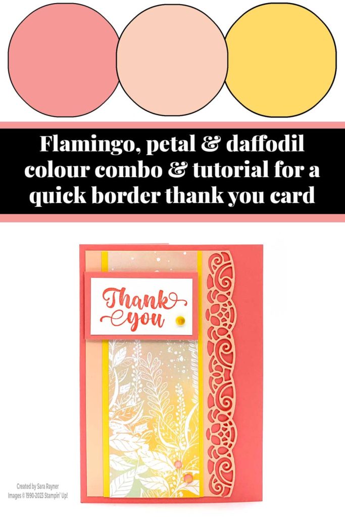 Quick elegant borders thank you card tutorial