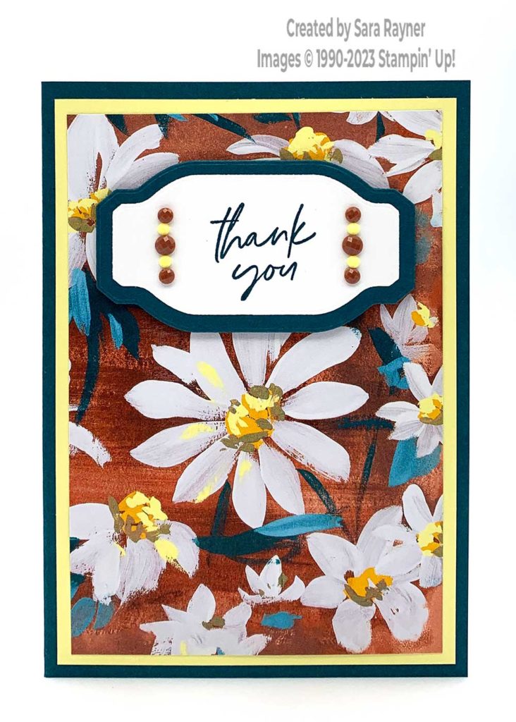 Quick solid gems thank you card