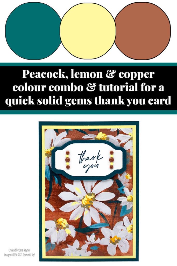 Quick solid gems thank you card tutorial