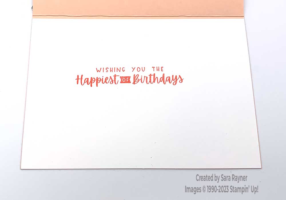 Border edged birthday card insert