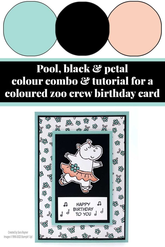 Coloured zoo crew birthday card tutorial