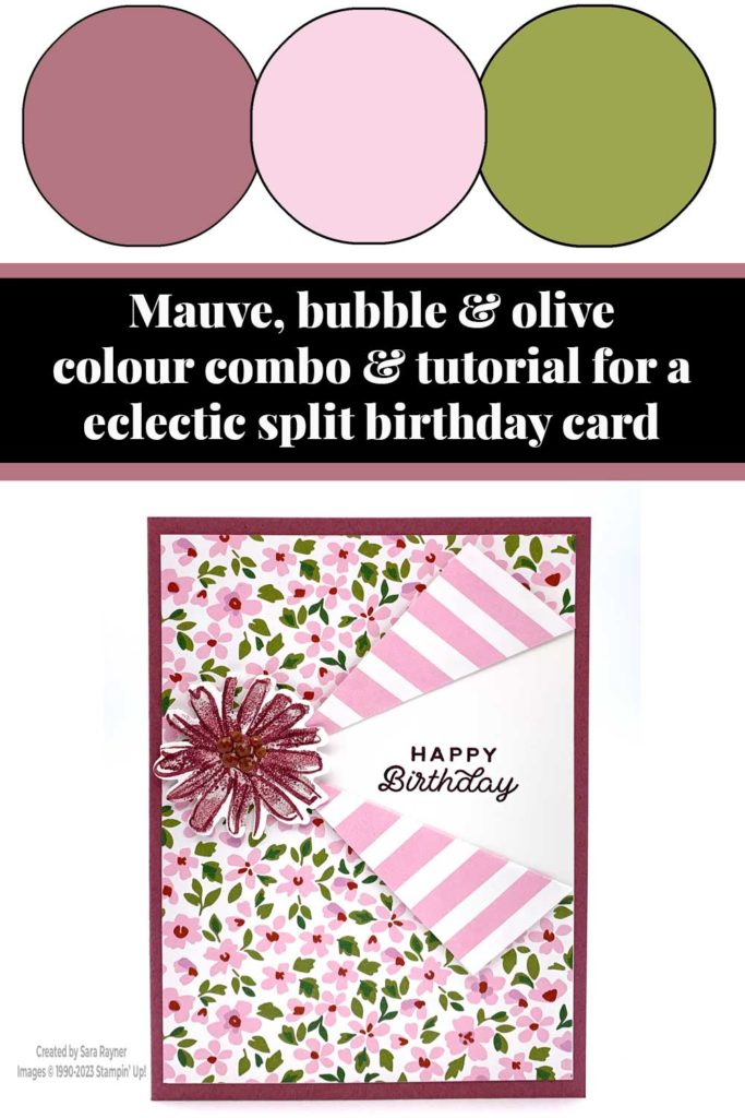 Eclectic split birthday card tutorial