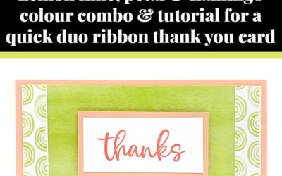 Tutorial for quick duo ribbon thank you card