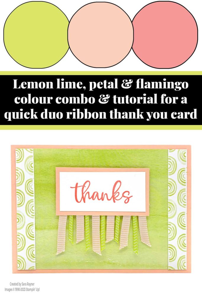 Quick duo ribbon thank you card tutorial