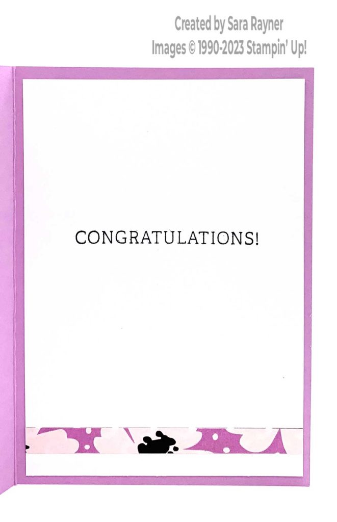 Quick eclectic congrats card insert