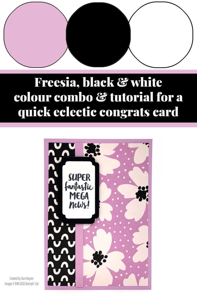 Quick eclectic congrats card tutorial