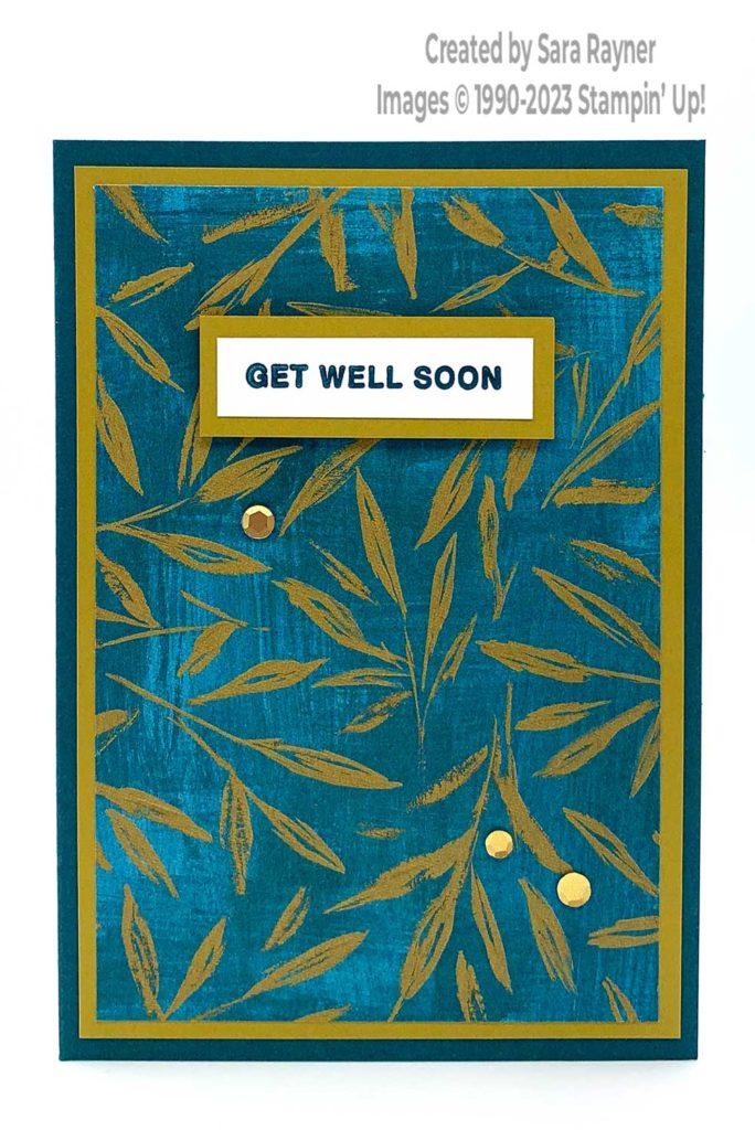Quick sequin get well card