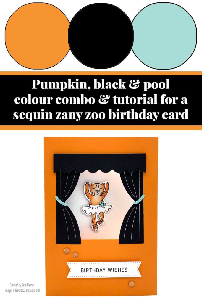 Sequin zany zoo birthday card tutorial