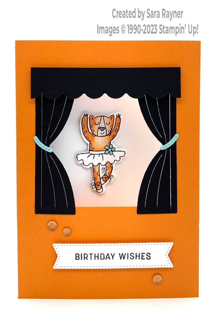 Sequin zany zoo birthday card