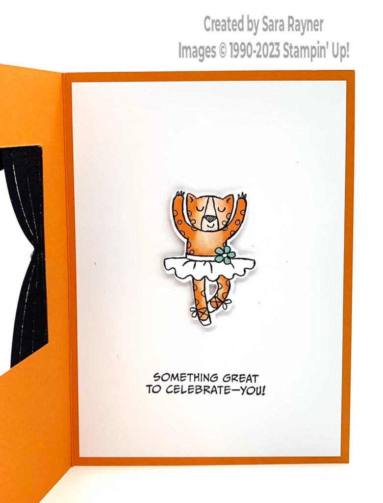 Sequin zany zoo birthday card insert