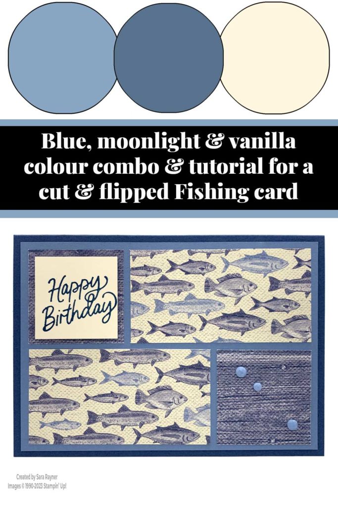 Cut & flipped Fishing card tutorial