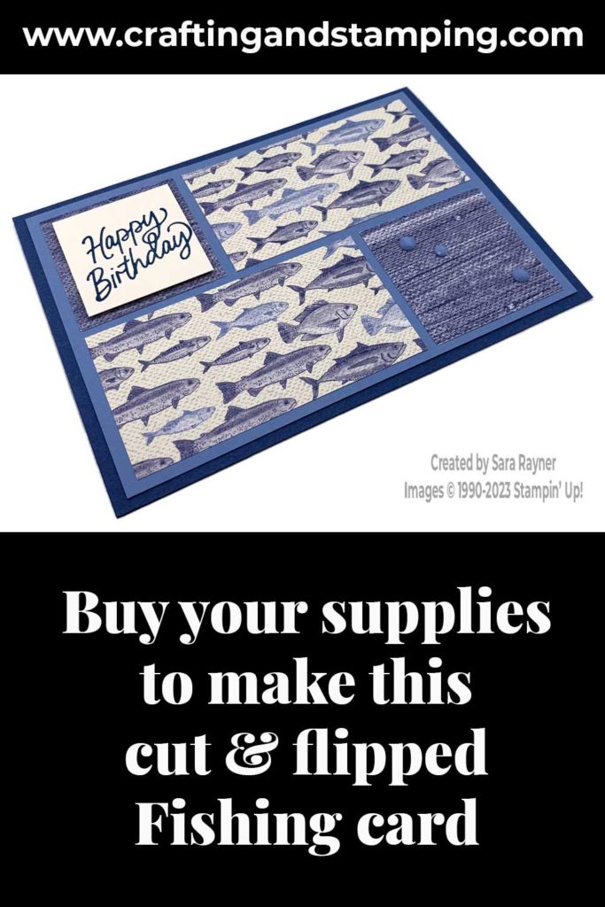 Cut & flipped Fishing card supply list