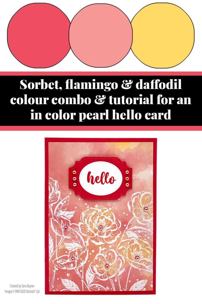 In color pearls hello card tutorial