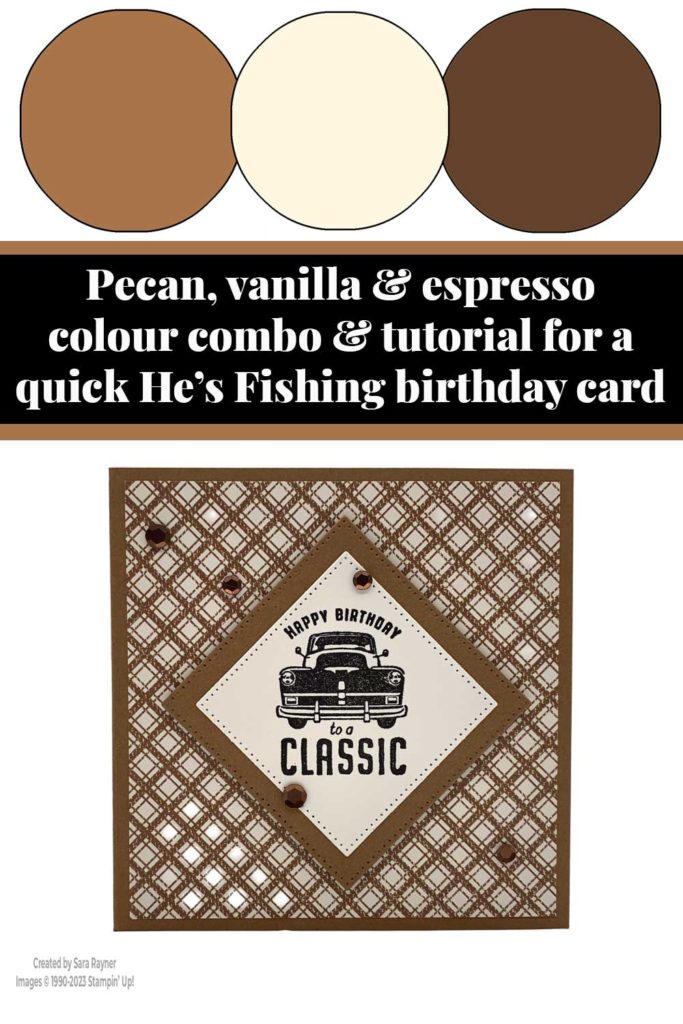 Quick He's Fishing birthday card tutorial