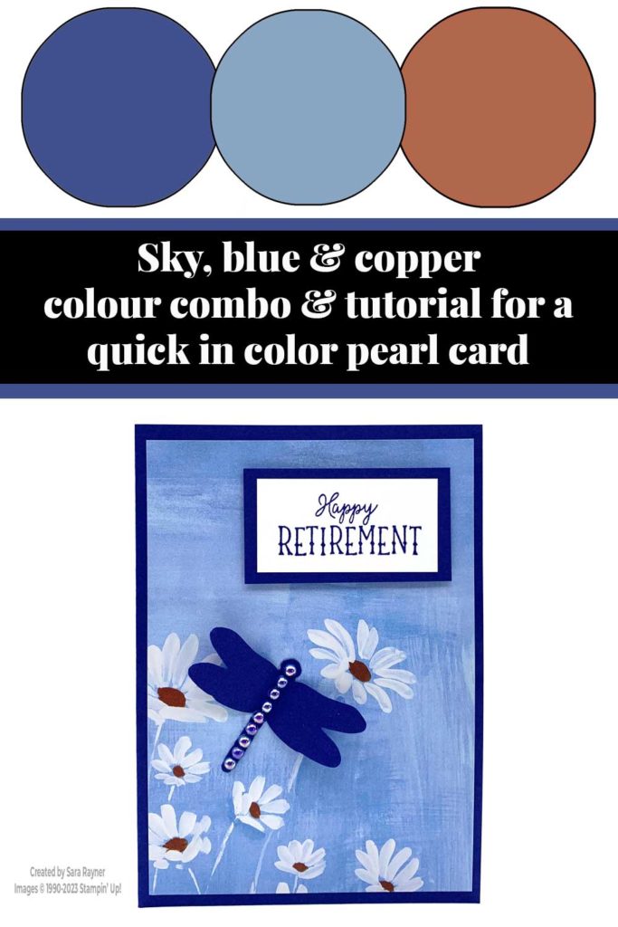 Quick in color pearls retirement card tutorial