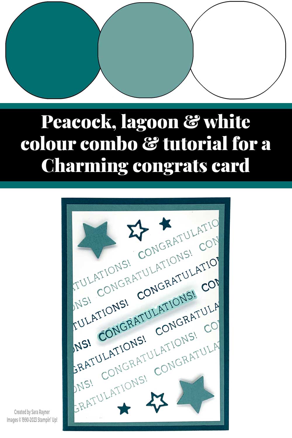 Tutorial for Charming congrats card - Sara's crafting and stamping studio