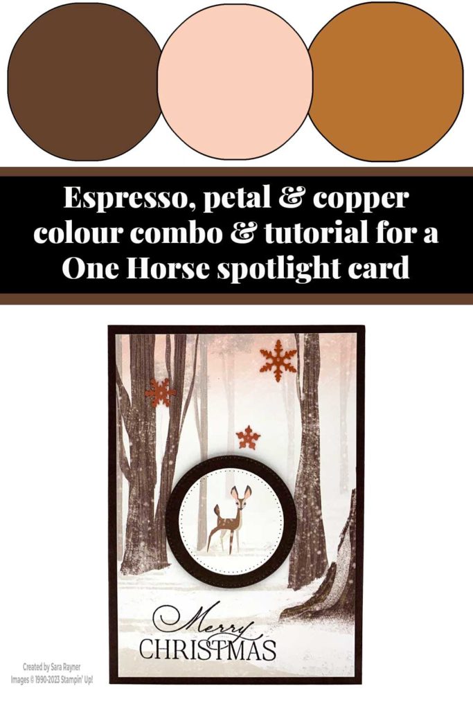One Horse Open Sleigh simple spotlight card tutorial