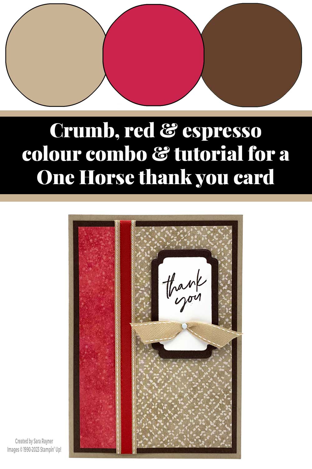 Tutorial for a One Horse thank you card - Sara's crafting and stamping ...