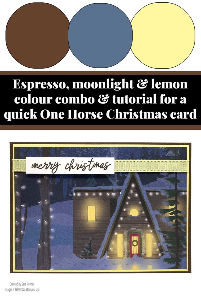 Quick One Horse Open Sleigh Christmas card tutorial